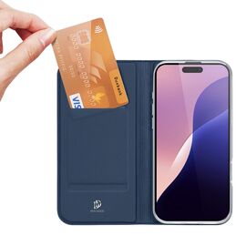 Dux Ducis Skin Pro iPhone 16 Pro Max Case with Flip and Card Slot - Blue - Apple Cases - Cases - Techbox