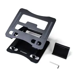 Laptop stand Wozinsky WRS-CPY75DSB aluminum + Free! smartphone stand - black | Techbox