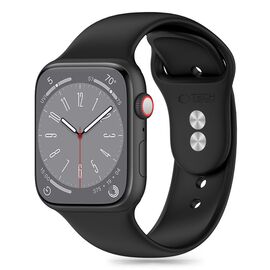 Tech-Protect Silicone Strap for Apple Watch 4 / 5 / 6 / 7 / 8 / 9 / SE / Ultra 1 / 2 (42 / 44 / 45 / 49 mm) - Black | Techbox
