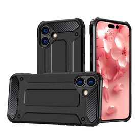Hybrid Armor iPhone 16 Plus Case - Black | Techbox