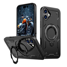 Hybrid Armor Trendy Case with MagSafe for iPhone 16 Plus - Black | Techbox
