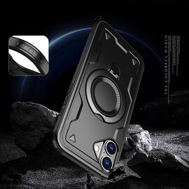 Hybrid Armor Trendy Case with MagSafe for iPhone 16 Plus - Black | Techbox
