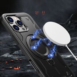 Hybrid Armor Trendy Case with MagSafe for iPhone 16 Pro - Black - Apple Cases - Cases - Techbox