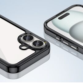 Outer Space Case with Gel Frame for iPhone 16 - Black | Techbox