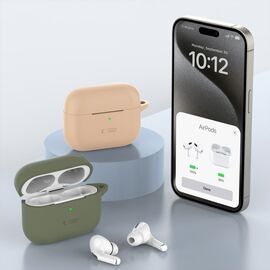Tech-Protect Silicone Hook Case for Apple AirPods Pro 1 / 2 - Beige - Smartphone Accessories - Cables & Accessories - Techbox
