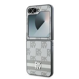 DKNY Checkered Pattern Printed Stripes Case for Samsung Galaxy Z Flip 6 - Beige | Techbox