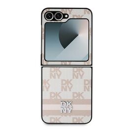 DKNY Checkered Pattern Printed Stripes Case for Samsung Galaxy Z Flip 6 - Pink | Techbox