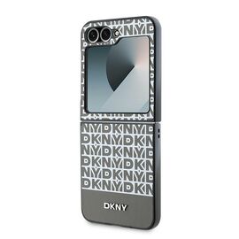 DKNY Repeat Pattern Bottom Stripe Case for Samsung Galaxy Z Flip 6 - Brown | Techbox