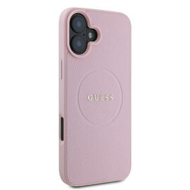 Guess Grained Gold Ring MagSafe iPhone 16 Plus Case - Pink - Apple Cases - Cases - Techbox