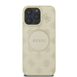 Guess Saffiano Peony Classic Logo MagSafe case for iPhone 16 Pro - gold | Techbox