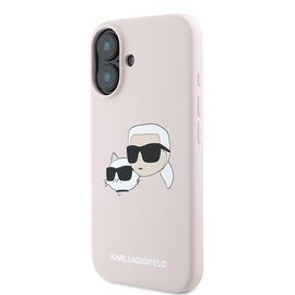Karl Lagerfeld Silicone Case Heads Print MagSafe for iPhone 16 Plus - Pink | Techbox