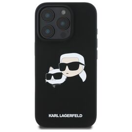 Karl Lagerfeld Silicone Case Heads Print MagSafe for iPhone 16 Pro - Black | Techbox