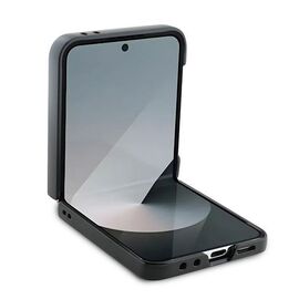 Mercedes Leather Wood Imitation MagSafe Case for Samsung Galaxy Z Flip 6 - Black | Techbox