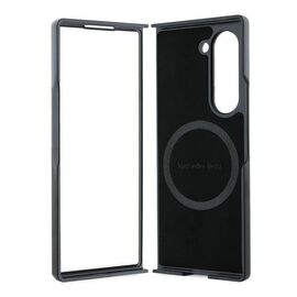 Mercedes Leather Wood Imitation MagSafe Case for Samsung Galaxy Z Fold 6 - Black | Techbox
