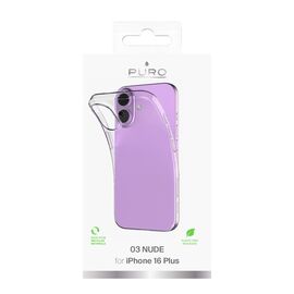 Puro 03 Nude Silicone Case for iPhone 16 Plus - Transparent | Techbox