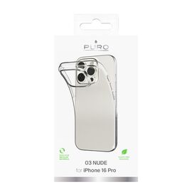 Puro 03 Nude Silicone Case for iPhone 16 Pro - Transparent | Techbox