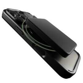 Puro Book Mag MagSafe Leather Case with Flap and Card Slot for iPhone 16 Pro - Black | Techbox