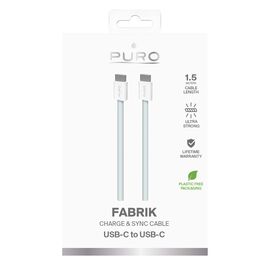 Puro Fabrik USB-C - USB-C Cable 1.5m 60W 480mbps - Blue | Techbox