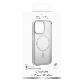 Puro Gradient MagSafe Silicone Case for iPhone 15 Pro Max - Silver - Uncategorized Cases (2) - Cases - Techbox
