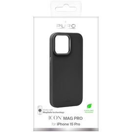 Puro Icon Mag Pro MagSafe Silicone Case for iPhone 15 Pro - Black | Techbox