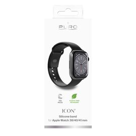 Puro Icon Silicone Strap for Apple Watch 38 / 40 / 41 mm - Black (2 pcs.) - Accessories - Smartwatches & Accessories - Techbox