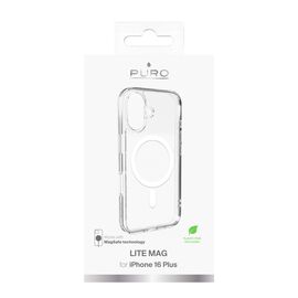 Puro Lite Mag MagSafe Silicone Case for iPhone 16 Plus - Transparent - Apple Cases - Cases - Techbox
