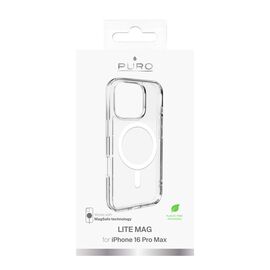 Puro Lite Mag MagSafe Silicone Case for iPhone 16 Pro Max - Transparent - Apple Cases - Cases - Techbox