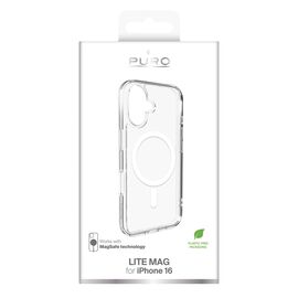 Puro Lite Mag MagSafe Silicone Case for iPhone 16 - Transparent - Apple Cases - Cases - Techbox