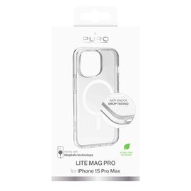 Puro Lite Mag Pro MagSafe Silicone Case for iPhone 15 Pro Max - Transparent | Techbox