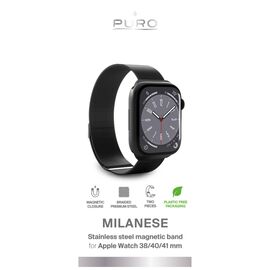 Puro Milanese Stainless Steel Apple Watch Band 38/40/41mm - Black - Accessories - Smartwatches & Accessories - Techbox