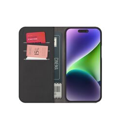 Puro Wallet Detachable MagSafe 2in1 PU Leather Case with Flap and Wallet for iPhone 15 Pro - Black | Techbox