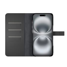 Puro Wallet Detachable MagSafe 2in1 PU Leather Case with Flap and Wallet for iPhone 16 Pro - Black - Apple Cases - Cases - Techbox