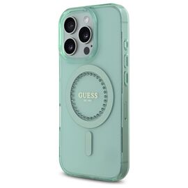 Guess IML Rhinestones MagSafe iPhone 16 Pro Case - Green - Apple Cases - Cases - Techbox