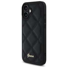 Guess Quilted Metal Logo iPhone 16 Plus Case - Black - Apple Cases - Cases - Techbox
