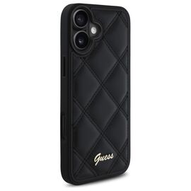 Guess Quilted Metal Logo iPhone 16 Plus Case - Black - Apple Cases - Cases - Techbox