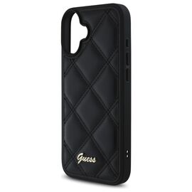 Guess Quilted Metal Logo iPhone 16 Plus Case - Black - Apple Cases - Cases - Techbox