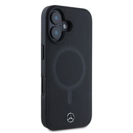 Mercedes Plain Smooth Leather MagSafe iPhone 16 Case - Black | Techbox