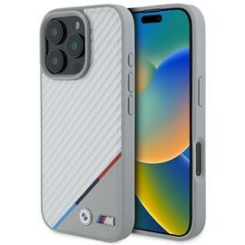 BMW M Carbon Tricolor Line MagSafe Case for iPhone 16 Pro - Gray - Apple Cases - Cases - Techbox