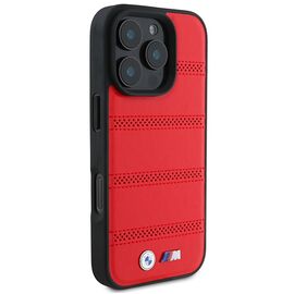 BMW M Perforated And Stitched Line MagSafe case for iPhone 16 Pro - red - Apple Cases - Cases - Techbox