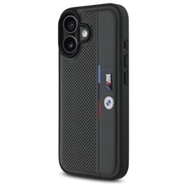 BMW M Perforated Tricolor Detail Line iPhone 16 Case - Dark Gray - Apple Cases - Cases - Techbox