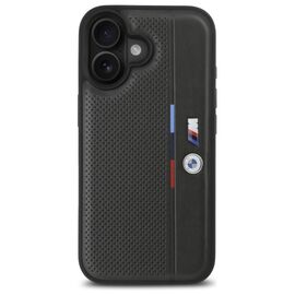 BMW M Perforated Tricolor Detail Line iPhone 16 Case - Dark Gray - Apple Cases - Cases - Techbox