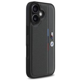 BMW M Perforated Tricolor Detail Line iPhone 16 Case - Dark Gray - Apple Cases - Cases - Techbox