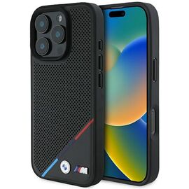 BMW M Perforated Tricolor Line MagSafe Case for iPhone 16 Pro - Black - Apple Cases - Cases - Techbox