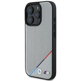 BMW M Perforated Tricolor Line MagSafe Case for iPhone 16 Pro - Gray - Apple Cases - Cases - Techbox