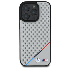 BMW M Perforated Tricolor Line MagSafe Case for iPhone 16 Pro - Gray - Apple Cases - Cases - Techbox