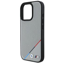 BMW M Perforated Tricolor Line MagSafe Case for iPhone 16 Pro - Gray - Apple Cases - Cases - Techbox