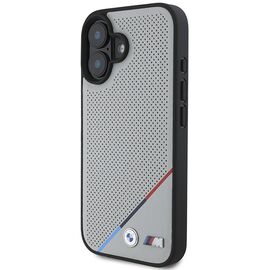 BMW M Perforated Tricolor Line MagSafe iPhone 16 Case - Gray - Apple Cases - Cases - Techbox