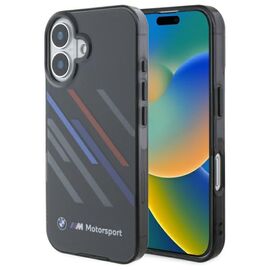 BMW Motosport IML Random Stripes iPhone 16 Plus Case - Black - Apple Cases - Cases - Techbox