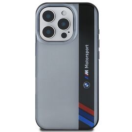 BMW Motosport IML Vertical Stripe iPhone 16 Pro Case - Gray - Apple Cases - Cases - Techbox