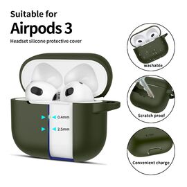 Tech-Protect Silicone Hook Case for Apple AirPods 3 - Green - Smartphone Accessories - Cables & Accessories - Techbox